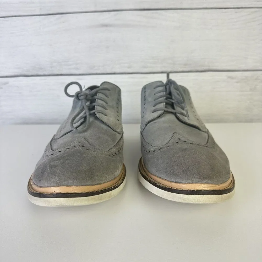 Cole Haan Briscoe Gray Suede Leather Casual Wingtip C12456 Mens Shoes 9.5 M‎